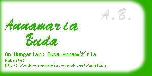 annamaria buda business card